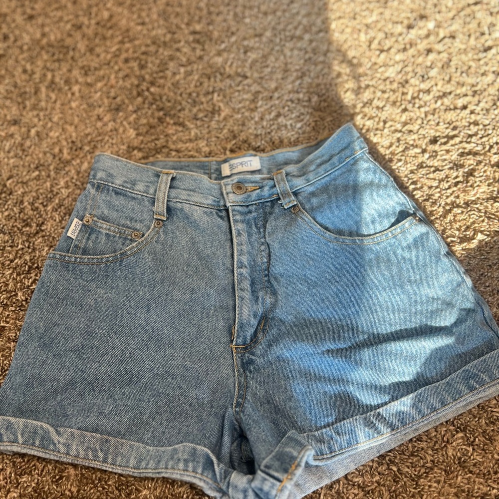 Esprit Blue Jean Shorts High-Waisted Retro Style
